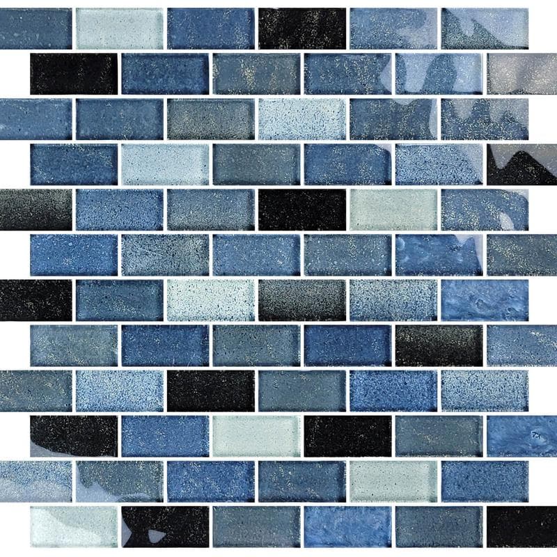 Crystal Waters Lagoon 1x2 Glass Mosaic 12"x12" Pool Tile - Image 2
