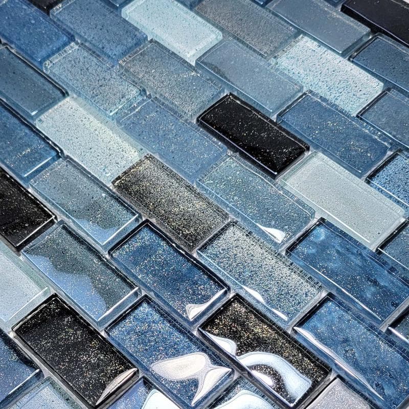 Crystal Waters Lagoon 1x2 Glass Mosaic 12"x12" Pool Tile - Image 3