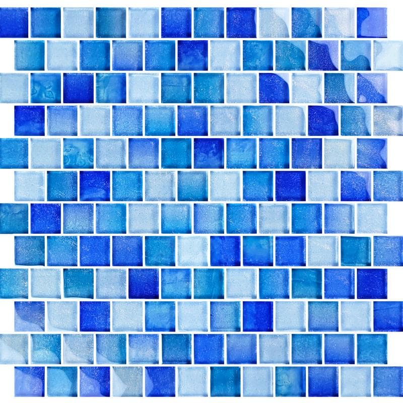 Crystal Waters Surf 1x1 Glass Mosaic 12"x12" Pool Tile - Image 2