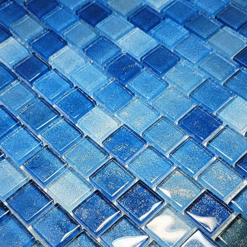 Crystal Waters Gulf Stream 1x1 Glass Mosaic 12"x12" Pool Tile - Image 3