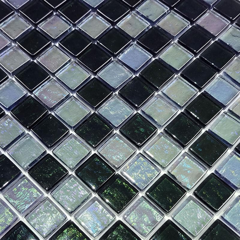Galaxy Slate Blend 1x1 Glass Mosaic 12"x12" Pool Tile - Image 2