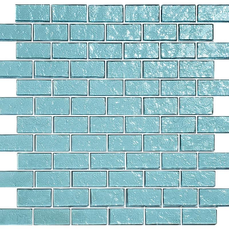 Galaxy Aquamarine 1x2 Glass Mosaic 12"x12" Pool Tile - Image 2