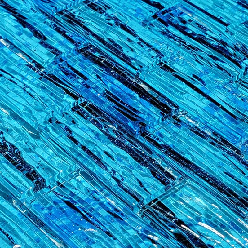 Mirage Cayman Blue 1.5x3 Glass Mosaic 12"x12" Pool Tile - Image 2