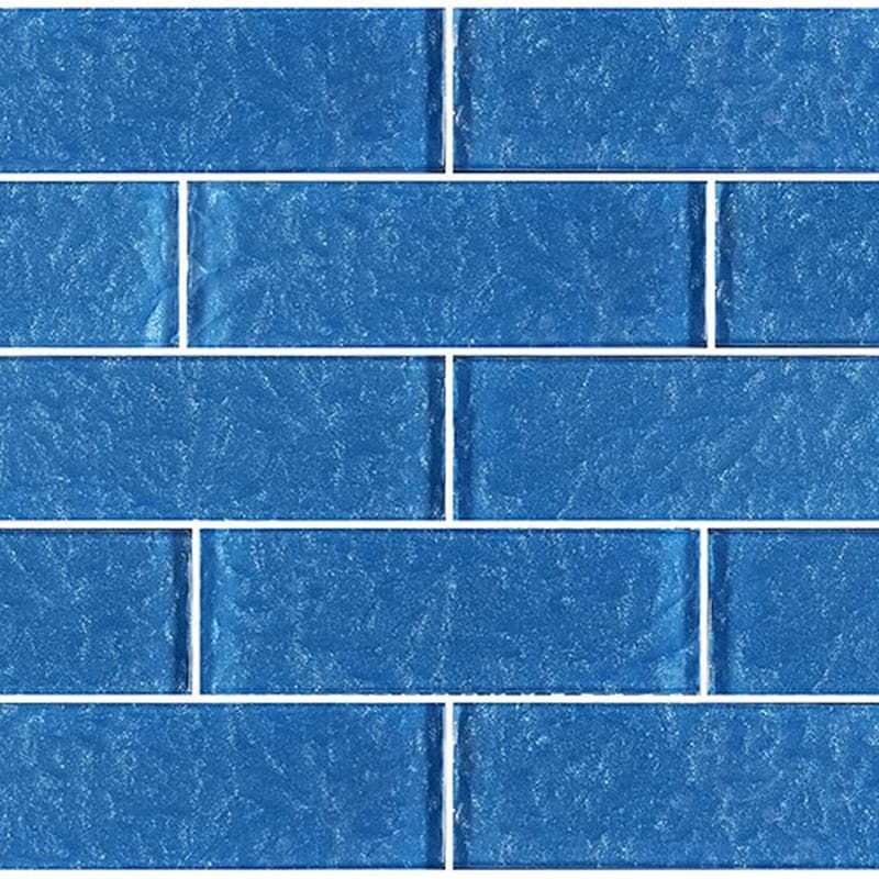 Moonscape Blue 2x6 Glass Mosaic 12"x12" Pool Tile - Image 1