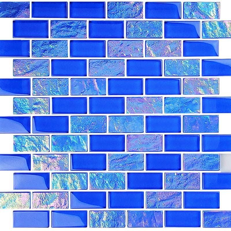 Twilight Royal Blue 1x2 Glass Mosaic 12"x12" Pool Tile - Image 2