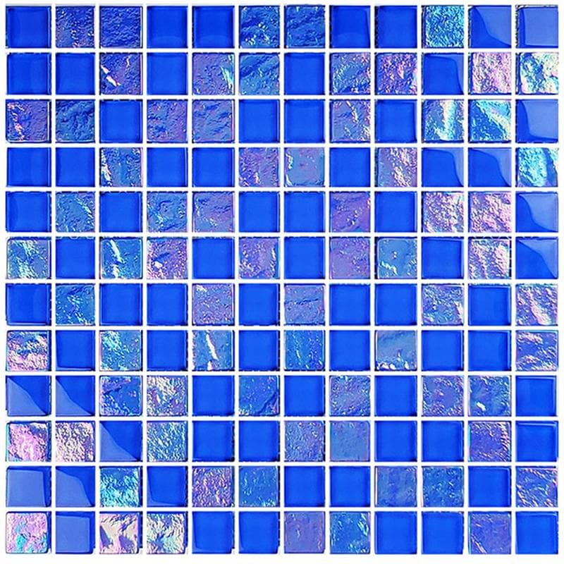 Twilight Royal Blue 1x1 Glass Mosaic 12"x12" Pool Tile - Image 1