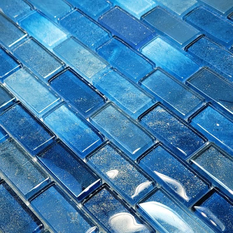 Crystal Waters Gulf Stream 1x2 Glass Mosaic 12"x12" Pool Tile - Image 3