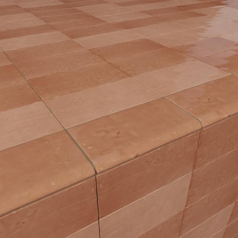 St Tropez Coral 2.5x5 Bullnose - Image 2