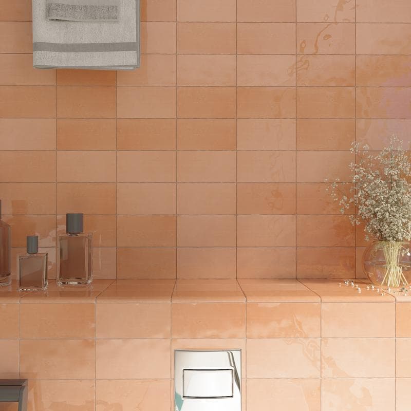 St Tropez Coral 2.5x5 Bullnose - Image 3