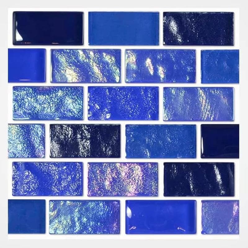 Aquabella Night Life Galant 1x2 Glass Mosaic 12"x12" Pool Tile (NL-1232) - Image 1