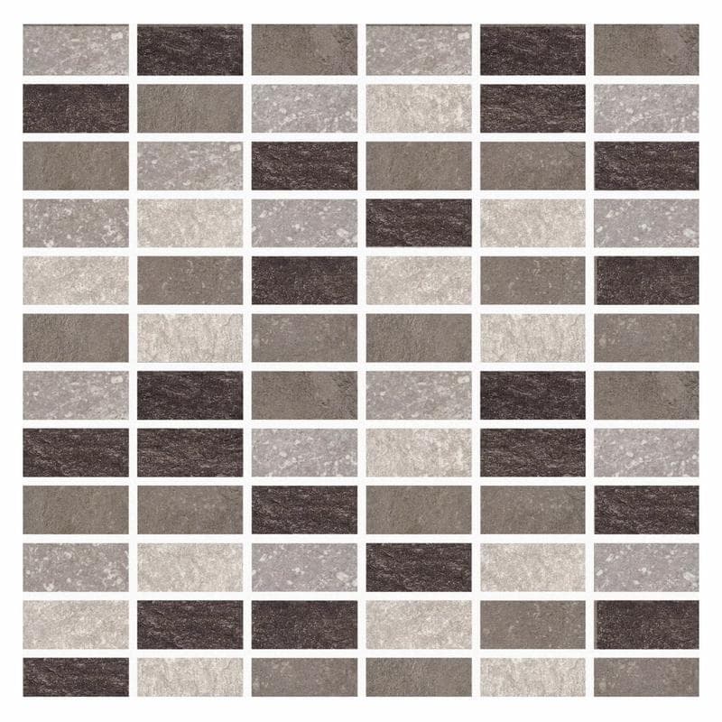 Aquabella Stone Age Straight 1x2 Porcelain Mosaic 12"x12" Pool Tile - Image 1