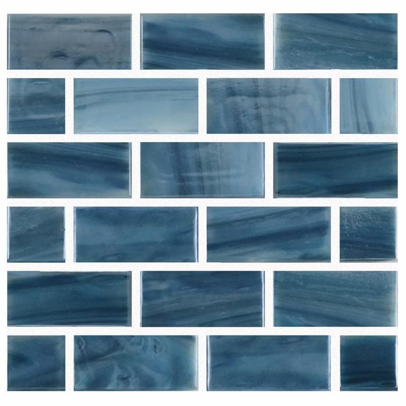 Aquabella North Seas Arctic 1x2 Glass Mosaic 12"x12" Pool Tile (NS-1225) - Image 1