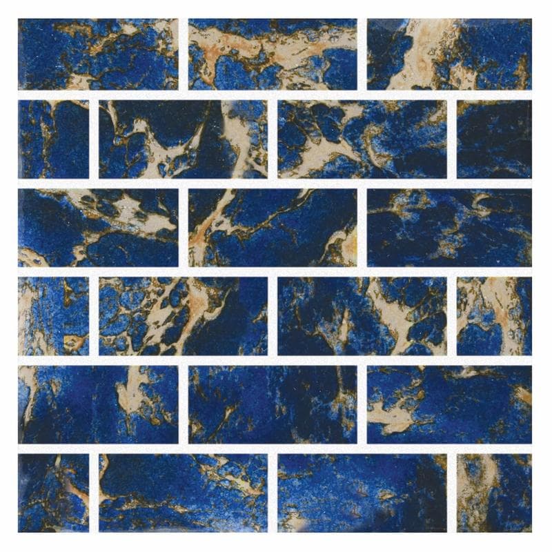 Aquabella Caribbean Grand Cayman 1x2 Porcelain Mosaic 12"x12" Pool Tile (CB-1261) - Image 1