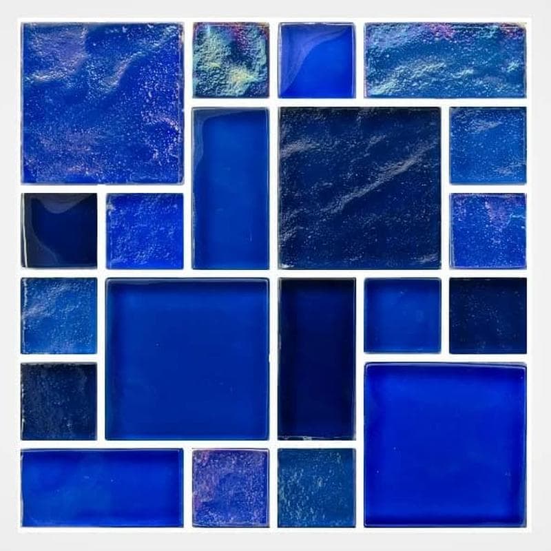 Aquabella Night Life Galant Block Random Glass Mosaic 12"x12" Pool Tile (NL-832) - Image 1