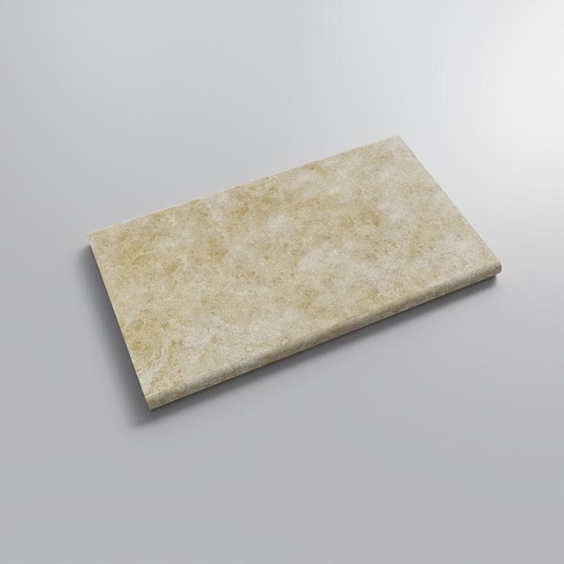 Cordoba Cream 3cm Double Bullnose Pool Coping 12x24 - Image 2