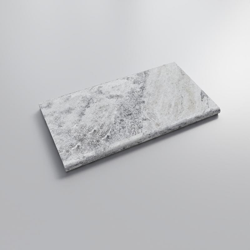 Silver Travertine 3cm Bullnose Pool Coping 12x24 - Image 3