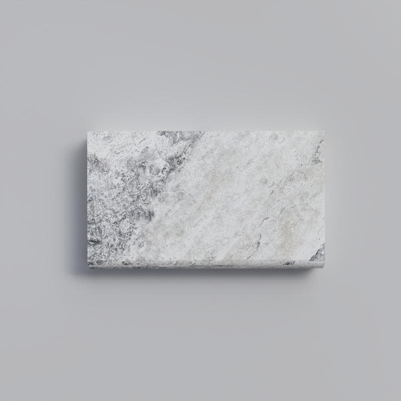 Silver Travertine 3cm Bullnose Pool Coping 6x12 - Image 1