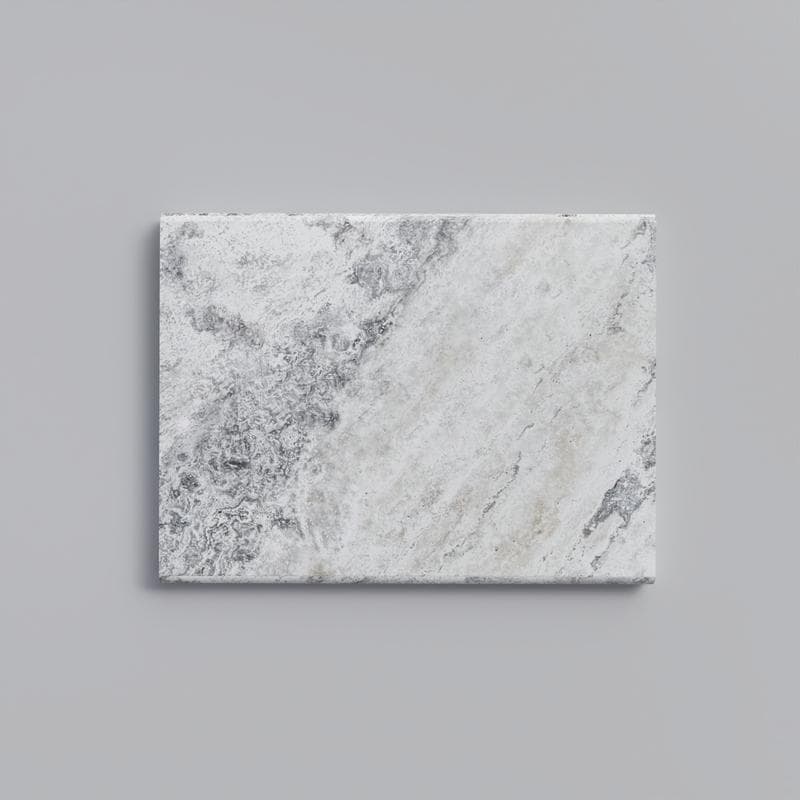 Silver Travertine 3cm Double Bullnose Pool Coping 16x24 - Image 1