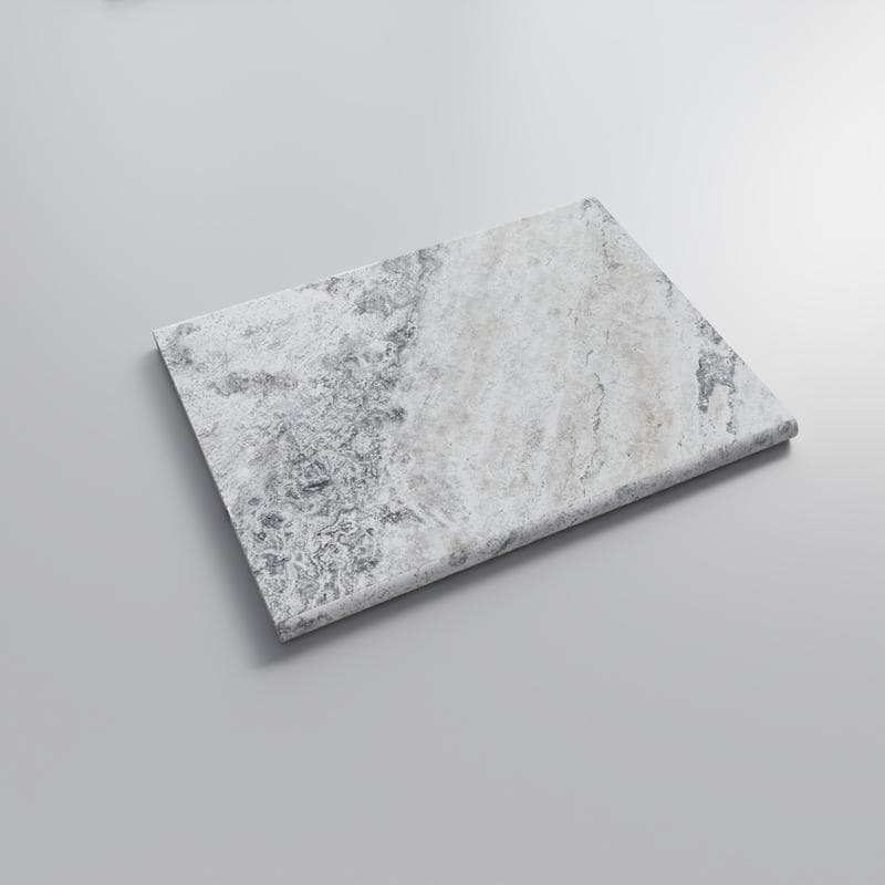 Silver Travertine 3cm Double Bullnose Pool Coping 16x24 - Image 2