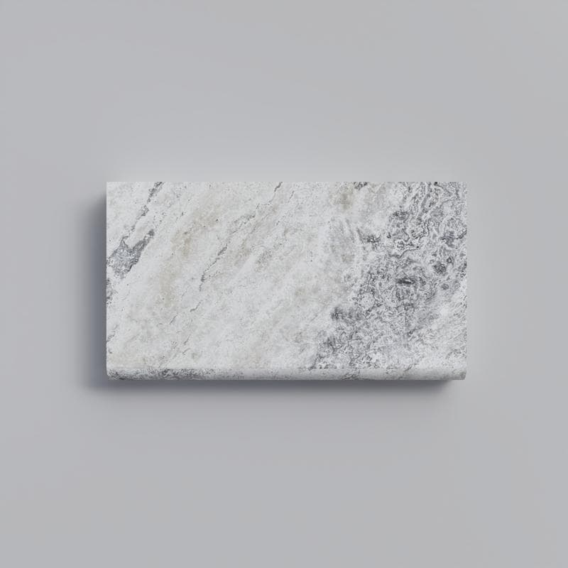 Silver Travertine 5cm Bullnose Pool Coping 12x24 - Image 1