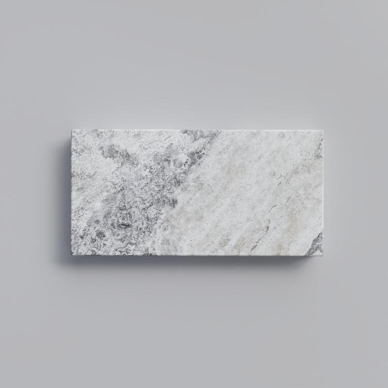 Silver Travertine 5cm Double Modern Pool Coping 12x24 - Image 1