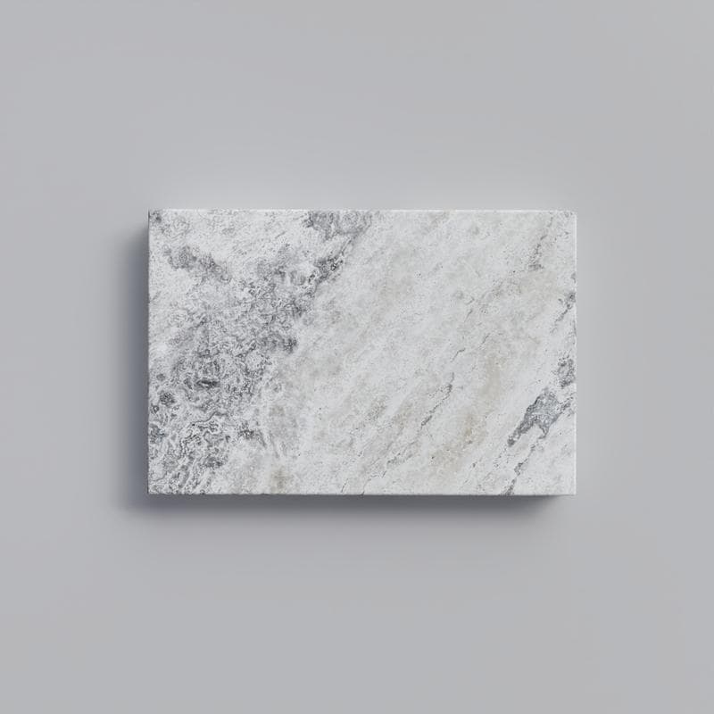 Silver Travertine 5cm Double Modern Pool Coping 16x24 - Image 1