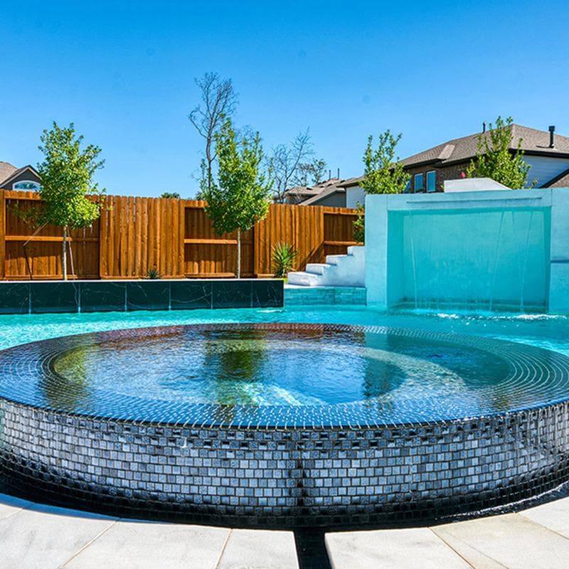 Signature Black 1x1 Glass Mosaic 12"x12" Pool Tile - Image 4