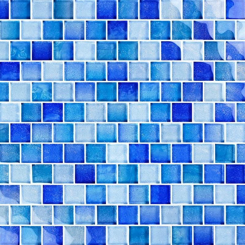 Crystal Waters Surf 1x1 Glass Mosaic 12"x12" Pool Tile - Image 1