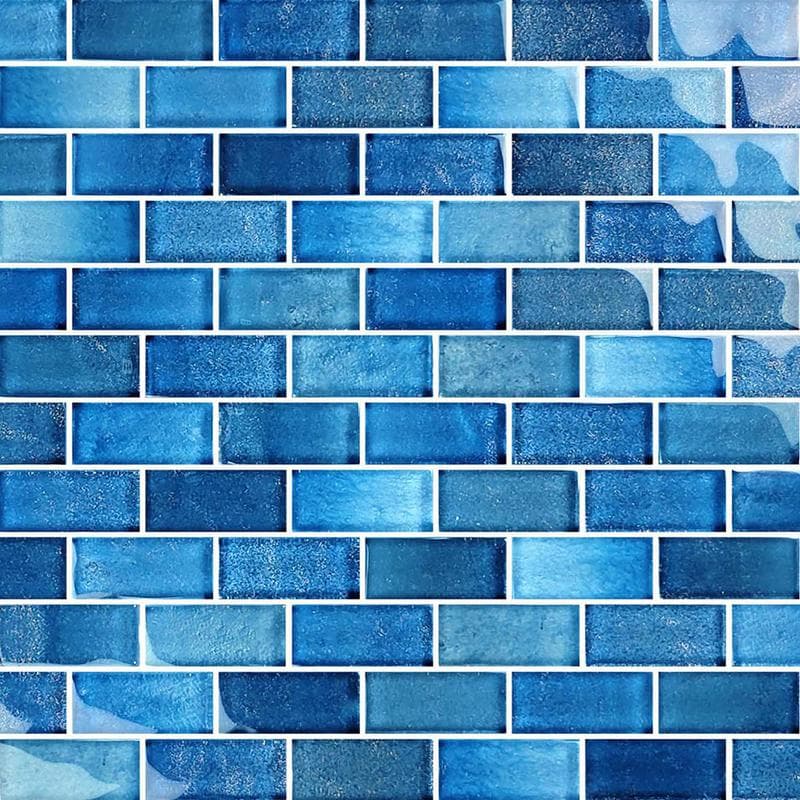 Crystal Waters Gulf Stream 1x2 Glass Mosaic 12"x12" Pool Tile - Image 1