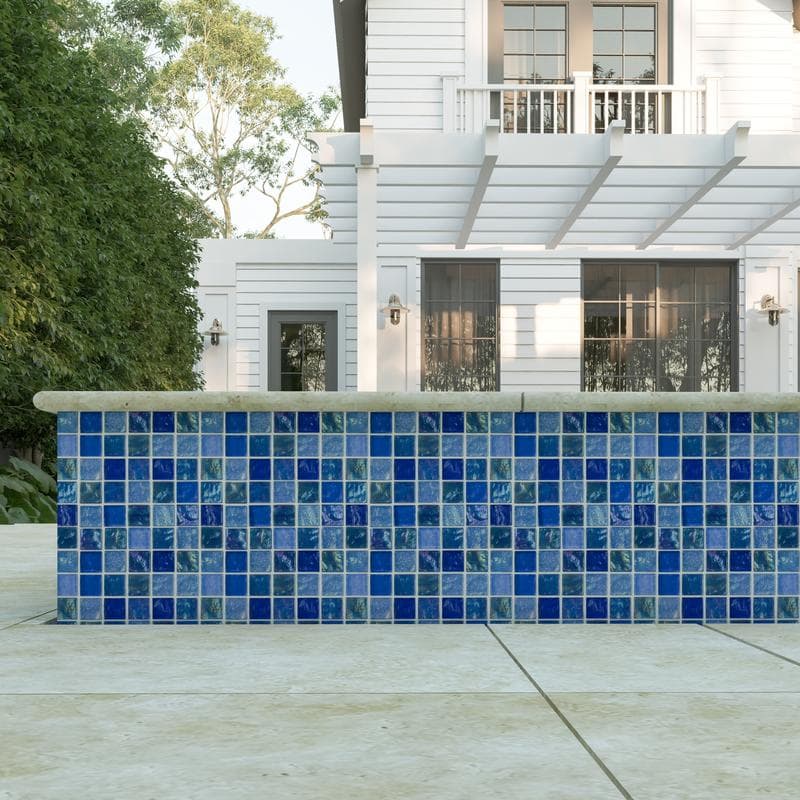 Aquabella Aurora Borealis Crystal 1x1 Glass Mosaic 12"x12" Pool Tile (AB-1110) - Image 10
