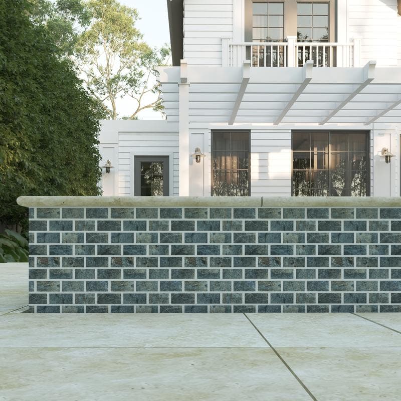Aquabella Italian Slate San Marino 1x2 Porcelain Mosaic 12"x12" Pool Tile (IS-1234) - Image 8