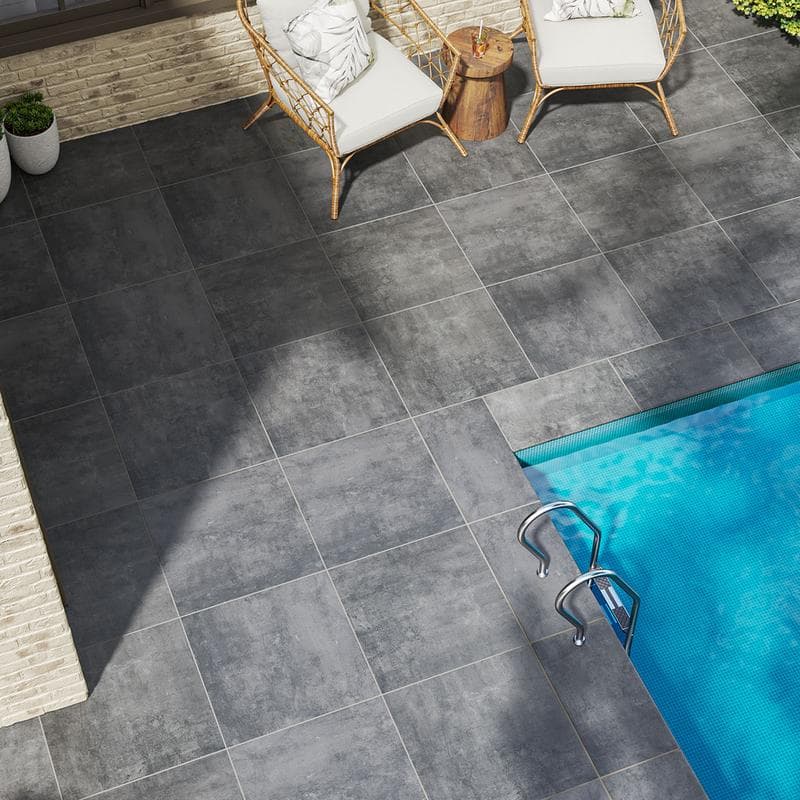 Beton Antracite 2cm Paver 24x24 - Image 6