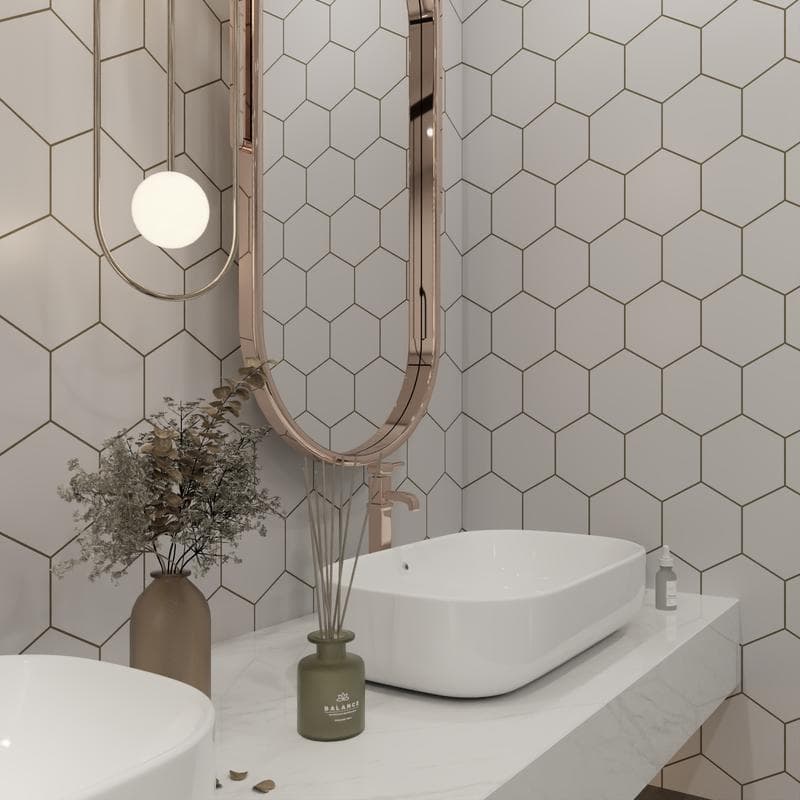 Block Hexagon Gris Matte 5x6 - Image 7