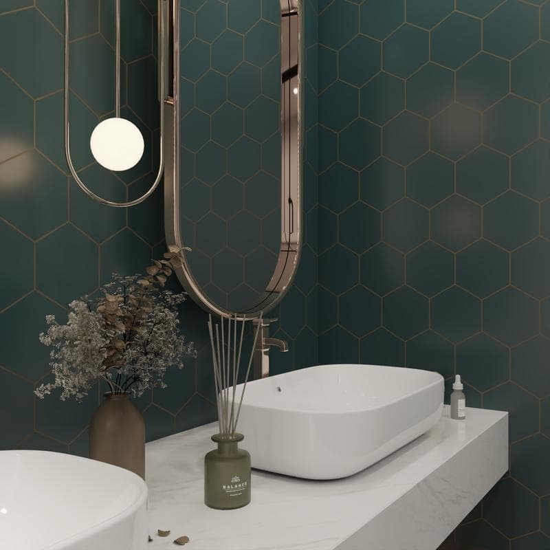 Block Hexagon Verde Matte 5x6 - Image 7