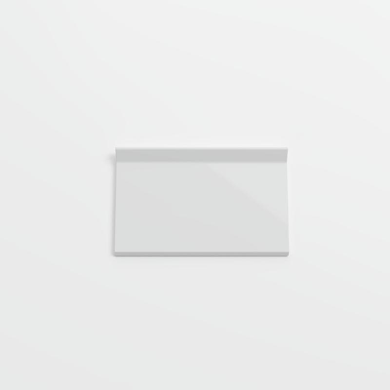 Color Collection Bright Tender Gray 3 3/4 x 6 Cove - Flat Top - Image 1