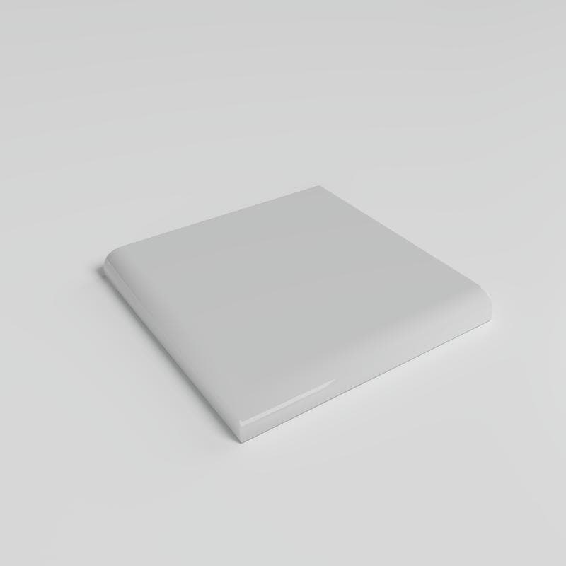 Color Collection Bright Tender Gray 3x3 Single Bullnose Corner - Image 2