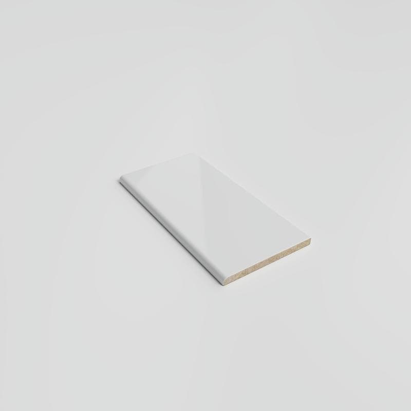 Color Collection Bright Tender Gray 3x6 Single Bullnose - Image 2
