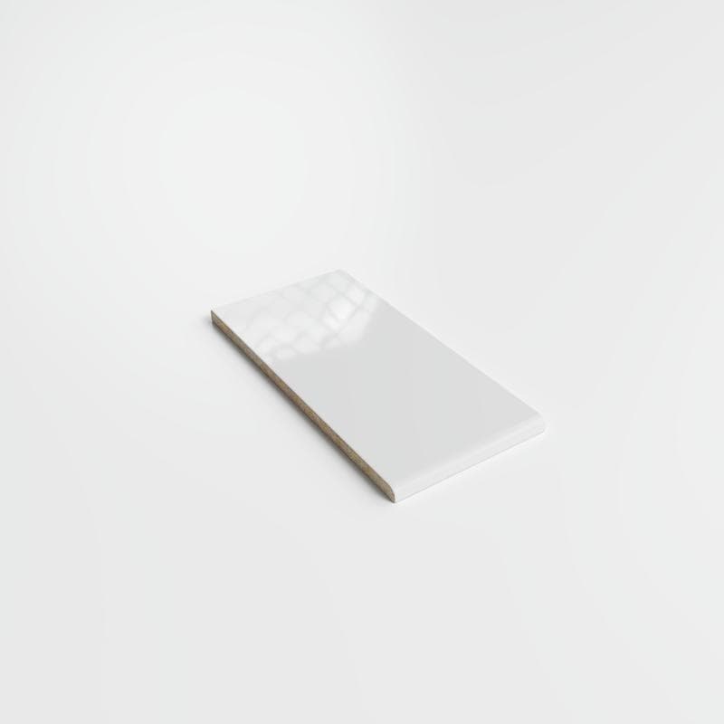 Color Collection Bright Tender Gray 3x6 Single Bullnose (Short Side 3") - Image 2