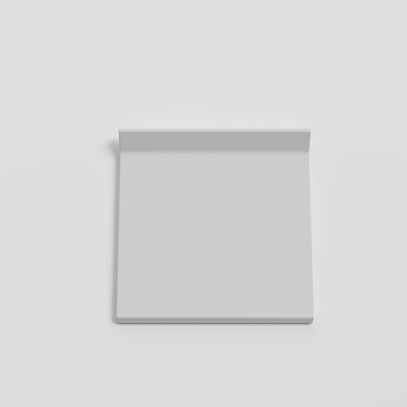 Color Collection Bright Tender Gray 4-1/4 x 4-1/4 Cove - Flat Top - Image 1