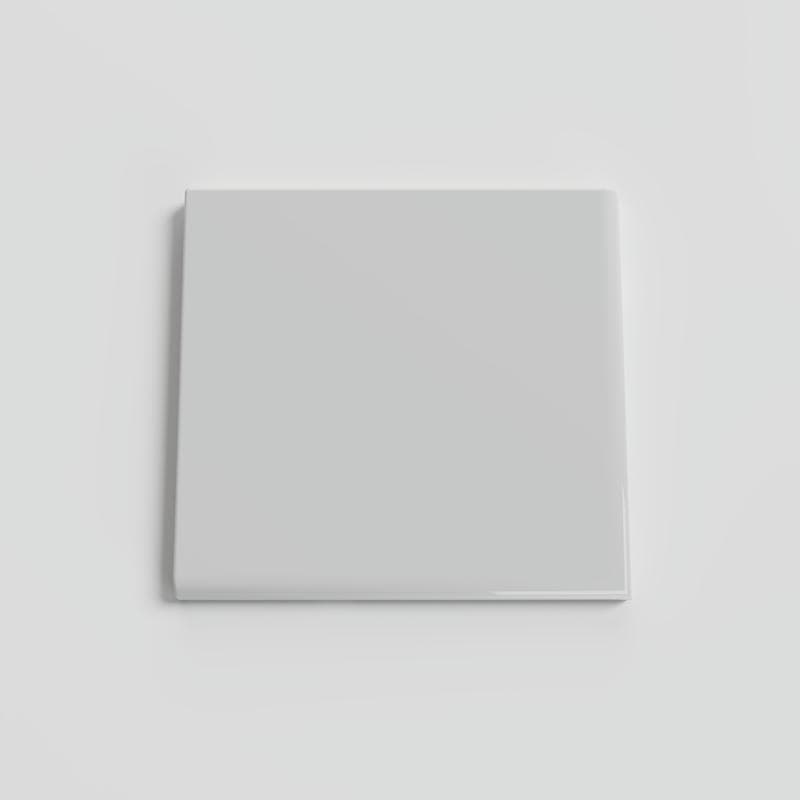 Color Collection Bright Tender Gray 4-1/4 x 4-1/4 Single Bullnose Corner - Image 1