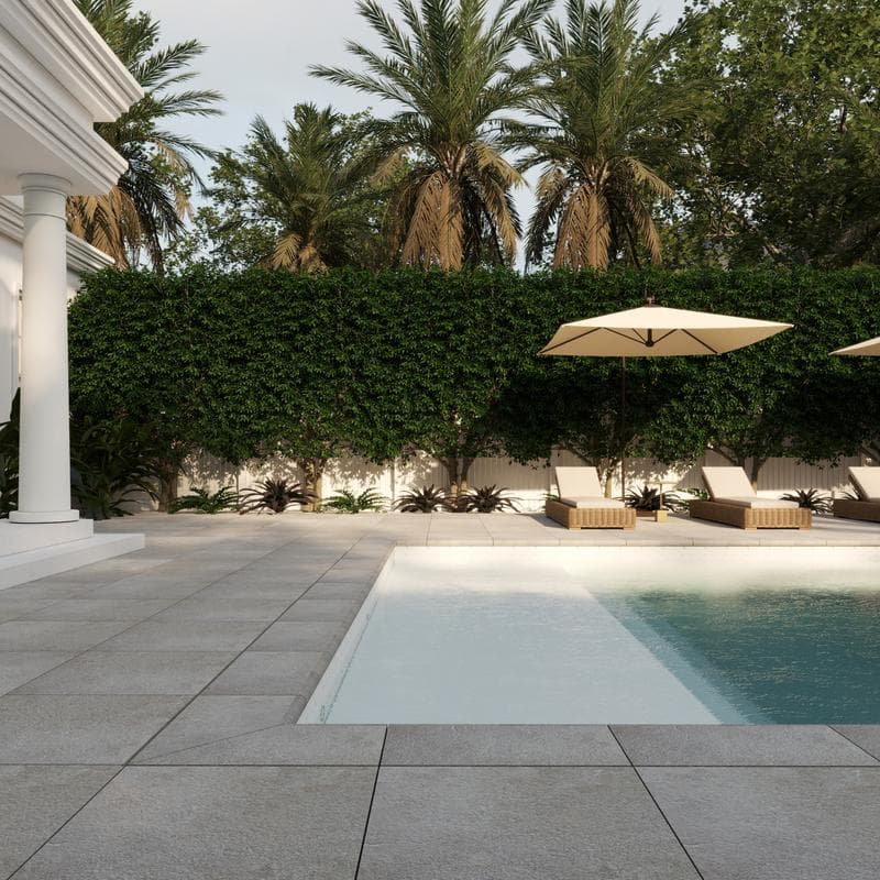 Aquabella Stone Age Calacatta 1x2 Porcelain Mosaic 12"x12" Pool Tile - Image 4