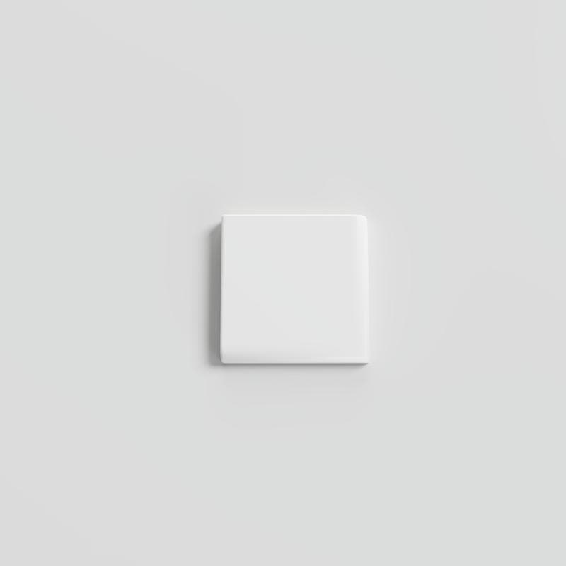 Color Collection Matte White Ice 2x2 Single Bullnose Corner - Image 1