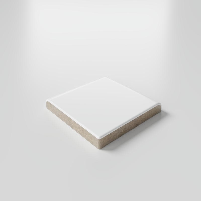 Color Collection Matte White Ice 2x2 Single Bullnose Corner - Image 3