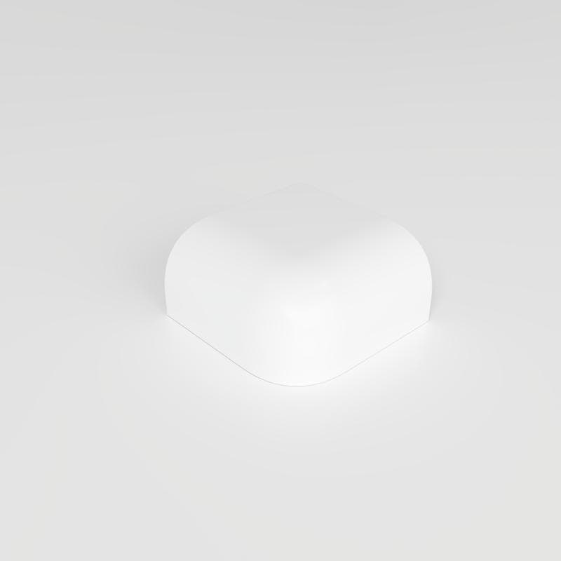 Color Collection Matte White Ice 2x2 RAD Corner - Image 4