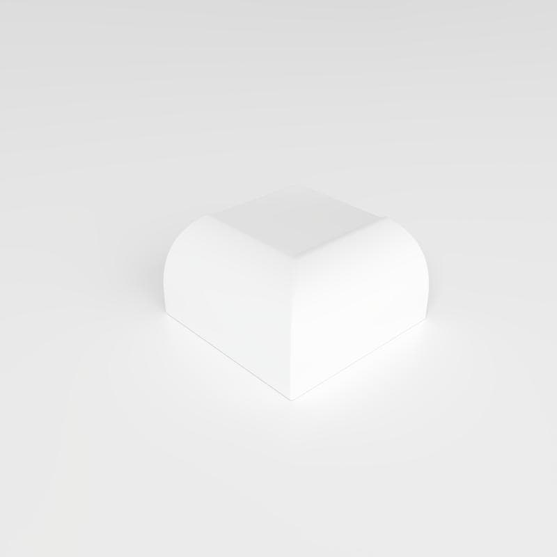 Color Collection Matte White Ice 2x2 V Corner - Image 3