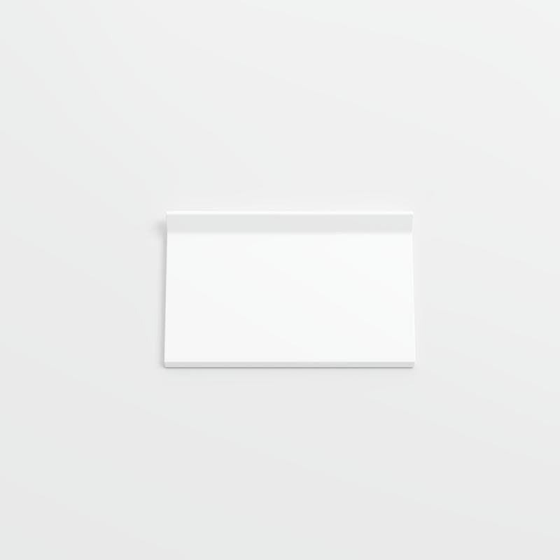 Color Collection Matte White Ice 3 3/4 x 6 Cove - Flat Top - Image 1