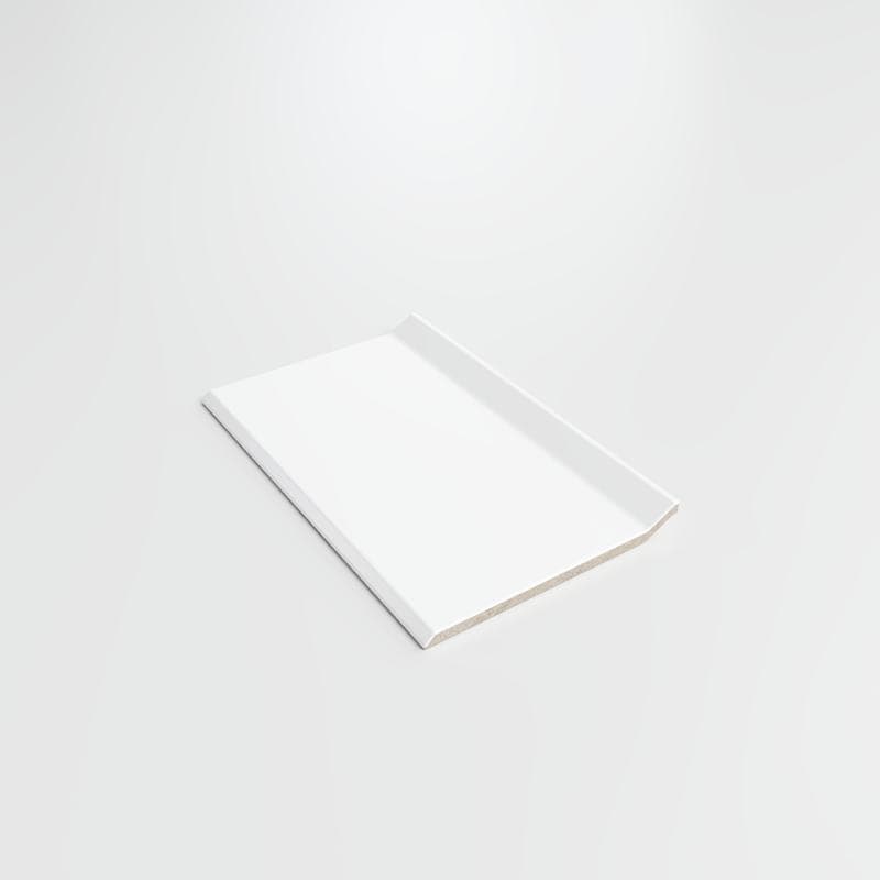 Color Collection Matte White Ice 3 3/4 x 6 Cove - Flat Top - Image 2