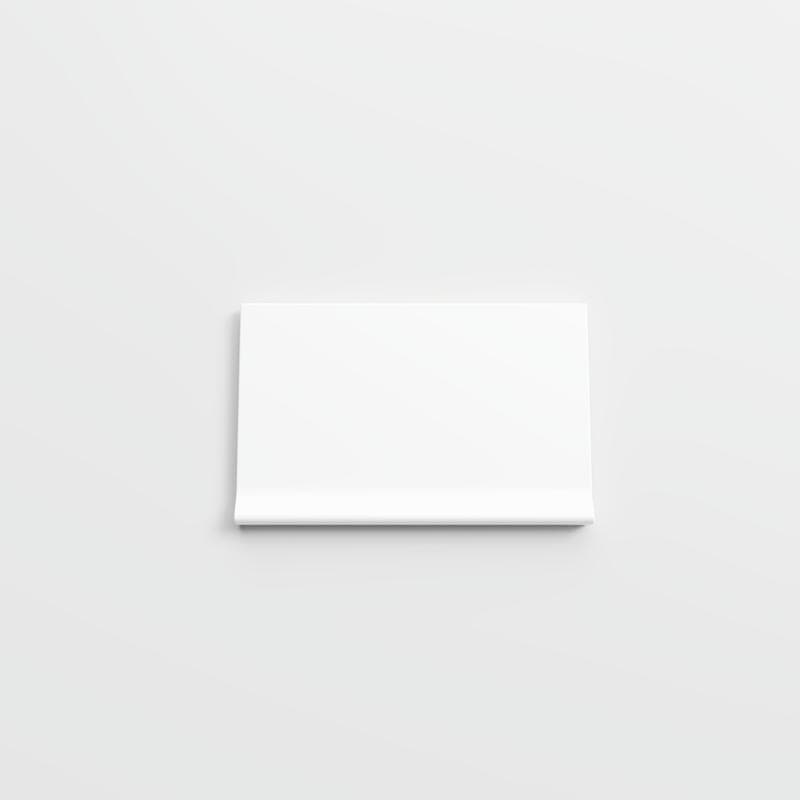 Color Collection Matte White Ice 3 3/4 x 6 LC Corner - Image 1
