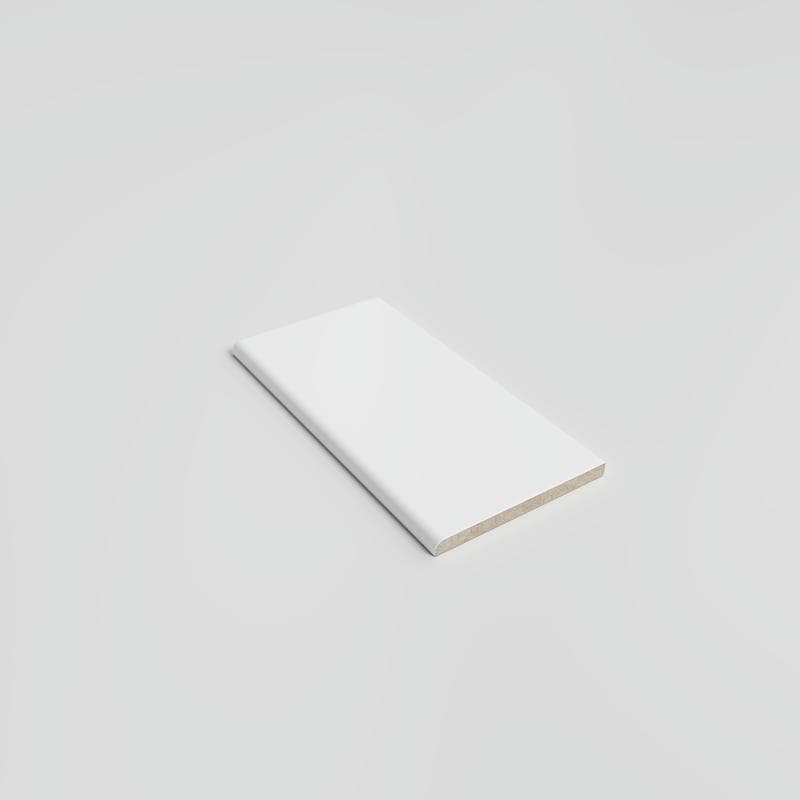 Color Collection Matte White Ice 3x6 Single Bullnose - Image 2