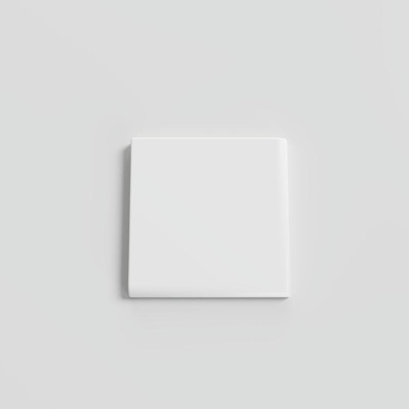 Color Collection Matte White Ice 3x3 Single Bullnose Corner - Image 1